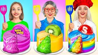 Me vs Grandma Cooking Challenge  Cake Decorating Sweet Ideas and Hacks by MEGA GAME