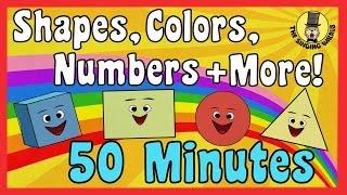 Shapes Colors Counting Songs and more  Kids Song Compilation  The Singing Walrus