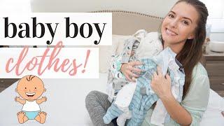 FIRST BABY BOY CLOTHING HAUL 2019   NEWBORN + O-3 MONTH CLOTHES
