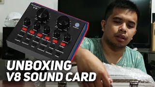 V8 Sound Card  UNBOXING & REVIEW - Use for LIVE STREAMING and RECORDING by BoyCam TV