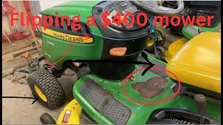 Restoring & Flipping a $400 D130 John Deere Lawn Mower Tractor to Like New. Complete Rebuild. $$$.$$