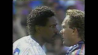 New York Mets vs Chicago Cubs June 25 1988 Bob Ojeda Drills Andre Dawson