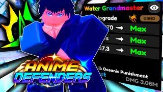 Showcasing NEW Raid Unit Water Grandmaster EVO In Anime Defenders Update 2