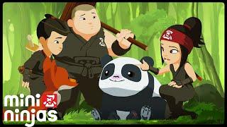 The Mini Ninjas discover a baby panda lost in the woods  NEW EPISODE  Mini Ninjas