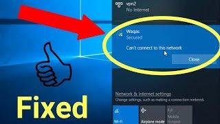 Cant connect to this Network Windows 10 WiFi Wireless Internet Error