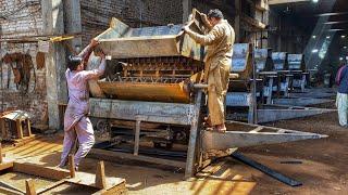 Wheat Thresher Machine Making In Factory  Production Process of a Thresher Step by Step