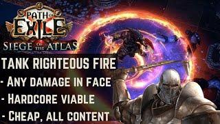 Path of Exile 3.19 - Super Tank Righteous Fire build - Lake of Kalandra PoE 3.19