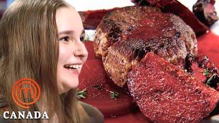 Beccy Stables Makes A Perfect Beef Sirloin In Auditions  MasterChef World