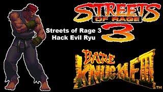 Streets of Rage 3 l  Bare Knuckle III Evil Ryu hack Longplay