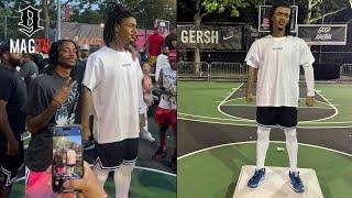 Ja Morant Pulls Up To Gersh Park In Brooklyn Where His Statue Is Unveiled 