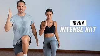 10 Min Intense HIIT Workout For Fat Burn - ALL STANDING No Equipment No Repeats