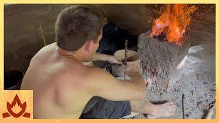 Primitive Technology Smelting Iron In Brick Furnaces