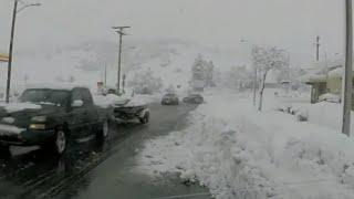 Snow rain in Southern California for holiday