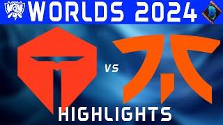 TES vs FNC Highlights  Worlds Swiss Stage 2024  Top Esports vs Fnatic by Onivia