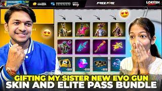 Gifting My Sisters Rare Elite Pass Bundles  & New Evo Gun Skin Garena Free Fire