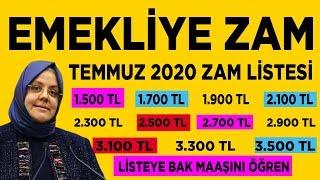 Emekliye Müjde Temmuz 2020 ZAM LİSTESİ Son Dakika haberleri canlı yayın EMEKLİ TV de