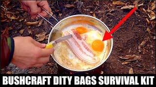 Bushcraft Dity Bag Survival Kit - Bacon and Eggs - Coffee - Camp Craft Skills