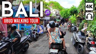 BALI Indonesia  Ubud 4K Walking Tour Downtown