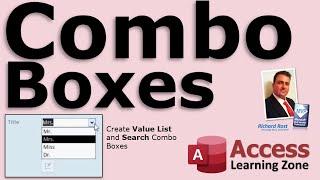 Microsoft Access Combo Boxes - Value List and Search Combo Boxes - Find Records