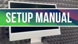 iMac M3 Setup Manual Guide for Beginners  First Time Users