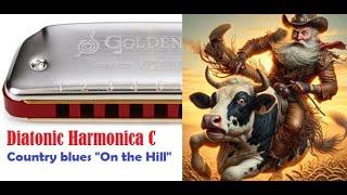 Country blues On the Hill diatonic harmonica C + tabs