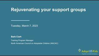 Rejuvenating your support groups