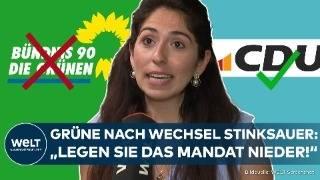 DEUTSCHLAND Abgeordnete Sekmen wechselt von den Grünen zur CDU - Aufforderung zur Mandats-Rückgabe