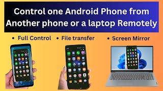 Remotely access a smartphone from another phone or laptop  access files full control easy .