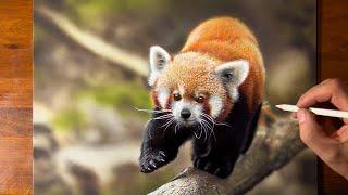 Red Panda Drawing ...that looks like a photo