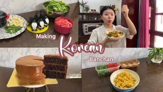 Daily vlog• Korean banchan following Dobbydobap recipe • Mayak eggs • chocolate cake cutting