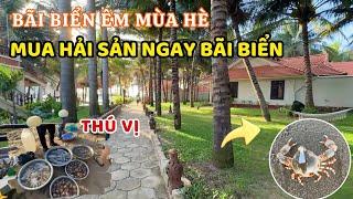 Một trong những bài tắm êm nhất mùa hè ở Phan Thiết  trải nghiệm mua hải sản từ bà con làng chài️