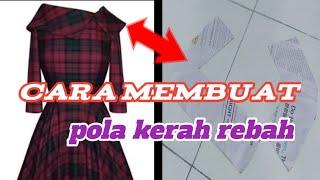 cara membuat pola kerah rebah