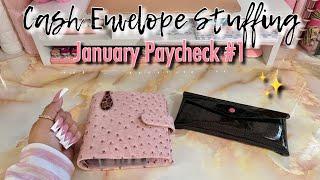 CASH ENVELOPE STUFFING JANUARY PAYCHECK #1  2024  #cashenvelopesystem  #cashbudgeting