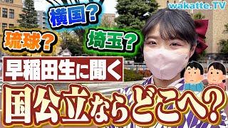 【同じレベルは？】早稲田生に聞く！国公立を目指すならどの大学へ？【wakatte TV】#869