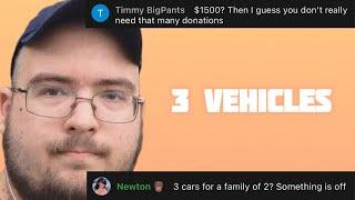 WingsofRedemption says he has 3 vehicles  Rage