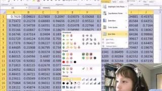 4-Year Old Does Excel Magic Trick RAND function Conditional Formatting & Bubble Chart