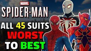 ALL 45 SUITS in Spider-Man PS4 Remastered Ranked WORST TO BEST  PlayStation 5