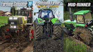 FS 22 VS Cattle and Crops vs MudRunner in MUD  Gameplay Comparison