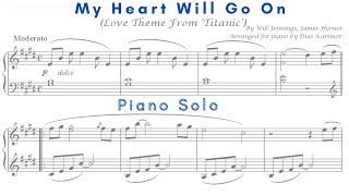 My Heart Will Go On Titanic by Celine Dion   Piano Solo Demo  Sheet Music Available