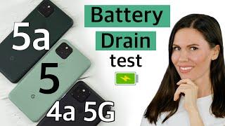 Pixel 5a vs Pixel 4a 5G vs Pixel 5  Battery Drain Test