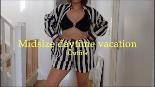 7 midsize vacation & swimwear outfits try-on part 1 - curvy girl styling tips