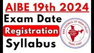 aibe 19 full detail 2024  aibe new syllabus 2024  aibe exam date 2024