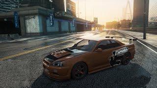 upgrading the legendary nissan r34 with eddied livery in nfs mw 2012