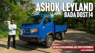 New Ashok Leyland Bada Dost i4 top model mini pickup most detailed walkaround and drive experience