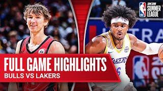 BULLS vs LAKERS  NBA SUMMER LEAGUE  FULL GAME HIGHLIGHTS