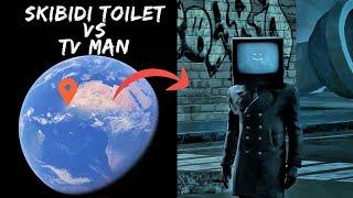 Skibidi Toilet 39 Vs TV Man Found on google earth