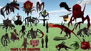 All parasites Scape and Run Parasites MOD VS. All Lycanites Mobs MOD in MINECRAFT. second part