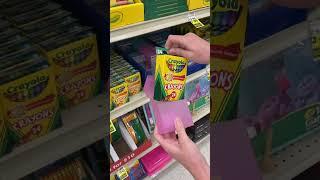 Back to school asmr fail #fail #backtoschool #shopping #asmr #crayola #crayons #shorts