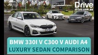 Luxury sedan comparison BMW 330i v Mercedes-Benz C300 v Audi A4  Drive.com.au