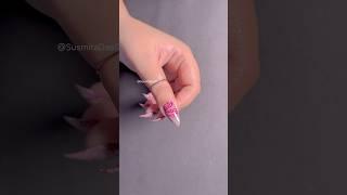 Easy pink water marble nail art compilation at home #shorts #nailart #naildesign #youtubeshorts